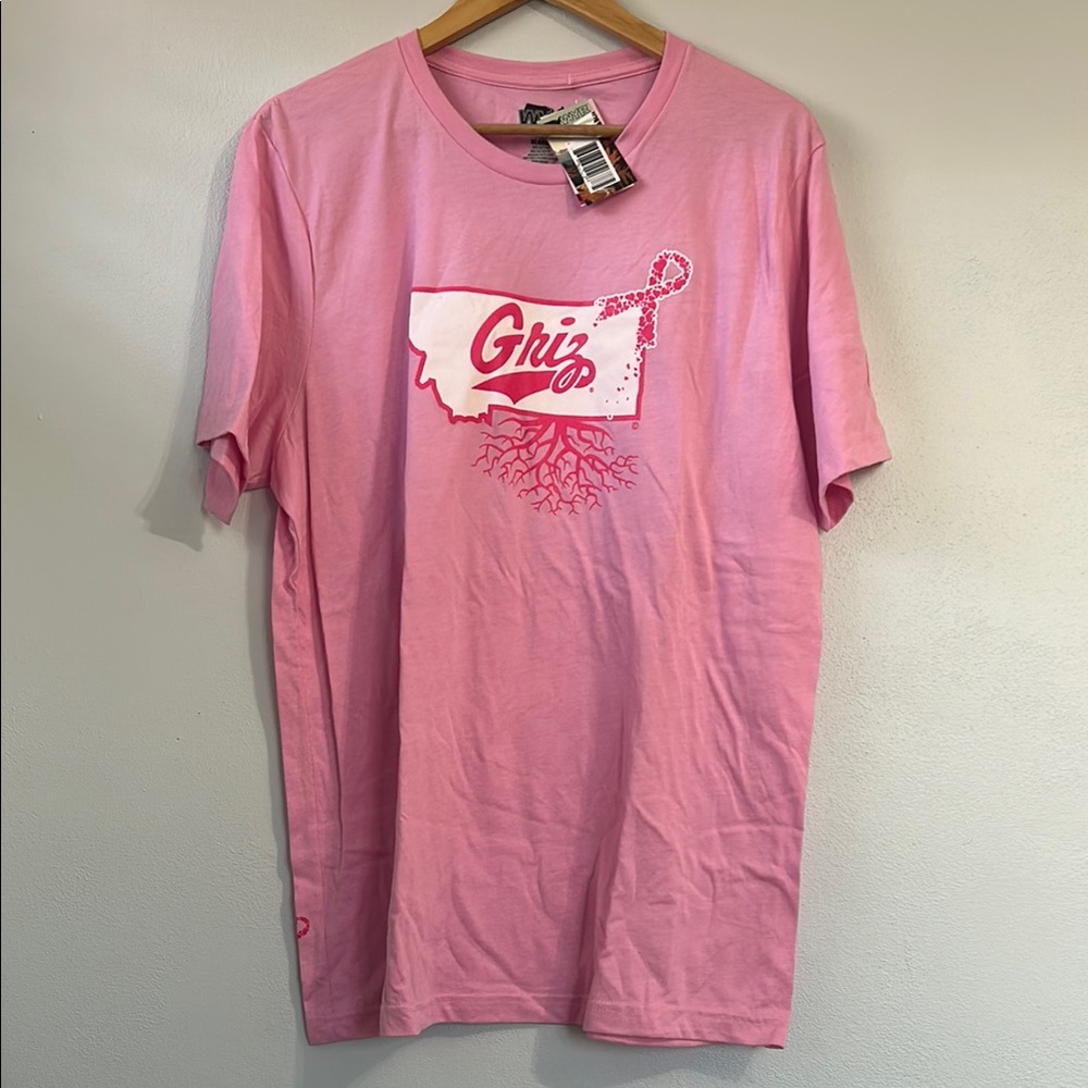 Soft Pink Short Sleeve Tee with Graphic Design